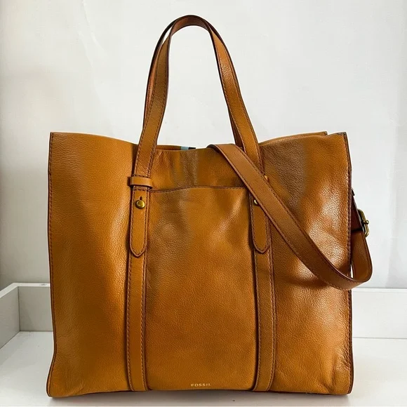 FOSSIL Kingston Carmen Sydney Maddox Stripe Tote Satchel Handbag - Picture 3 of 11